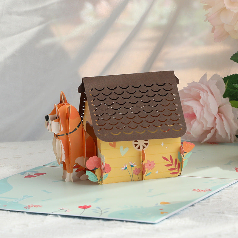 Cute Pet Home greeting card